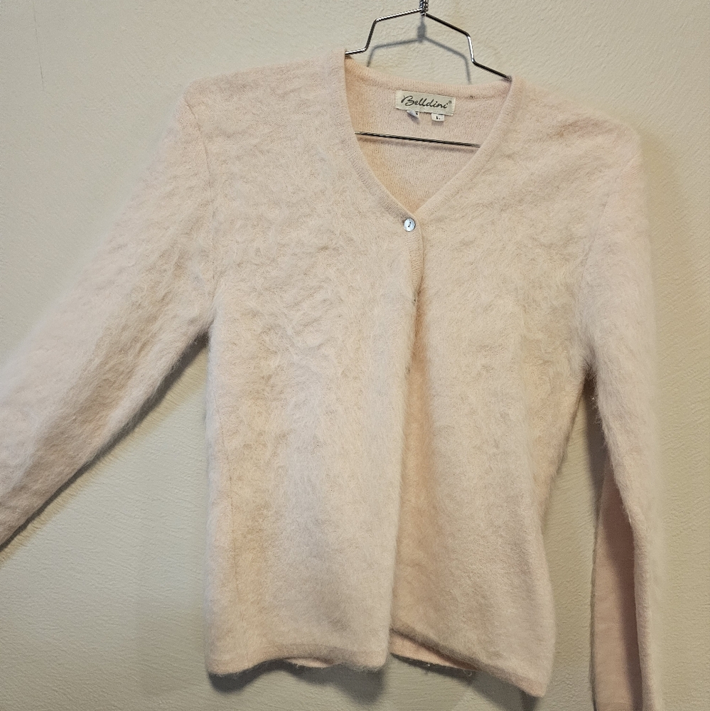 Vintage Belldini brand Pale Pink Angora Sweater set - Picture 4 of 9